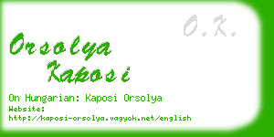 orsolya kaposi business card